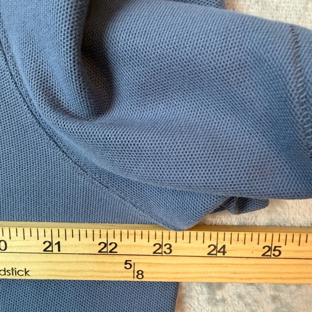 LL Bean Polo Shirt Mens L Blue Traditional Fit Cotton Pique Pocket 300457 Preppy